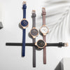 Blue Quartz Watch with Leather Strap