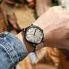 Classic Leather Quartz Wristwatch