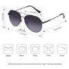 UV400 Mirror Aviator Sunglasses
